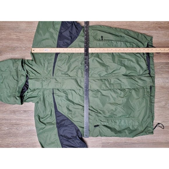 Guide Series Waterproof Men's 2XL Green Jacket Raincoat Vented Hood Zip Pockets - Picture 4 of 11